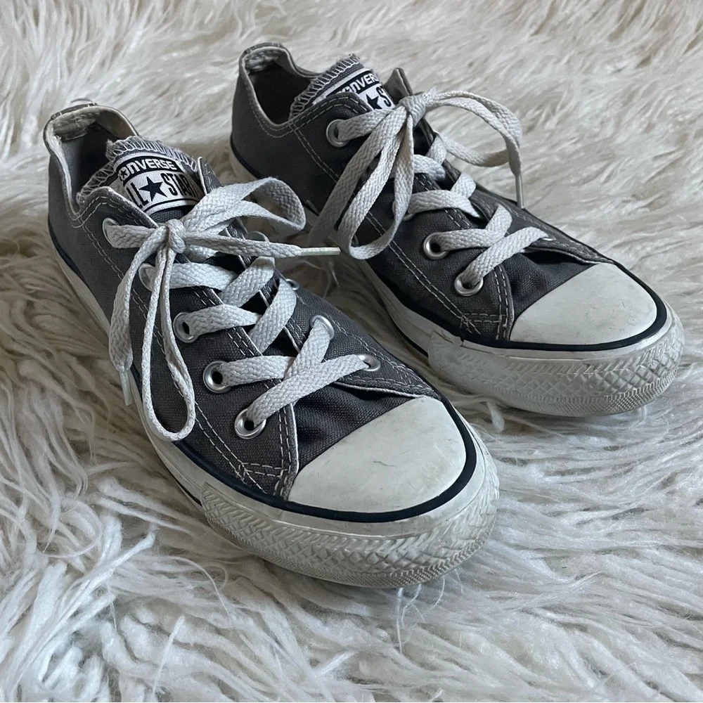 Converse Charcoal Gray Chuck Taylor All Star Classic Low Top Canvas Sneakers 6